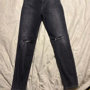 J Brand Black Ripped Skinny Jeans